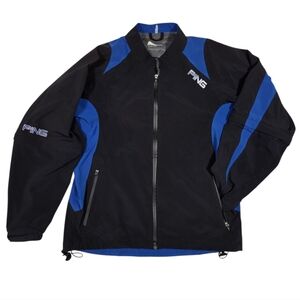 Ping F3D Golf Pullover Windbreaker Jacket Lightweight Convertible Black Large